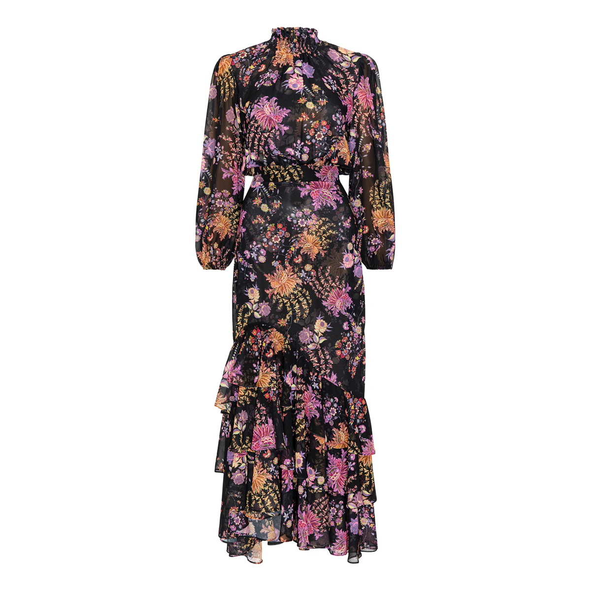 Audrey Dress - Dusted Cluster Flora