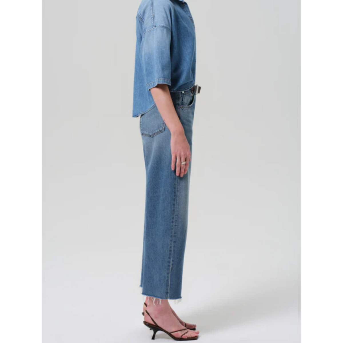 Ayla Raw Hem Crop - Telegraph