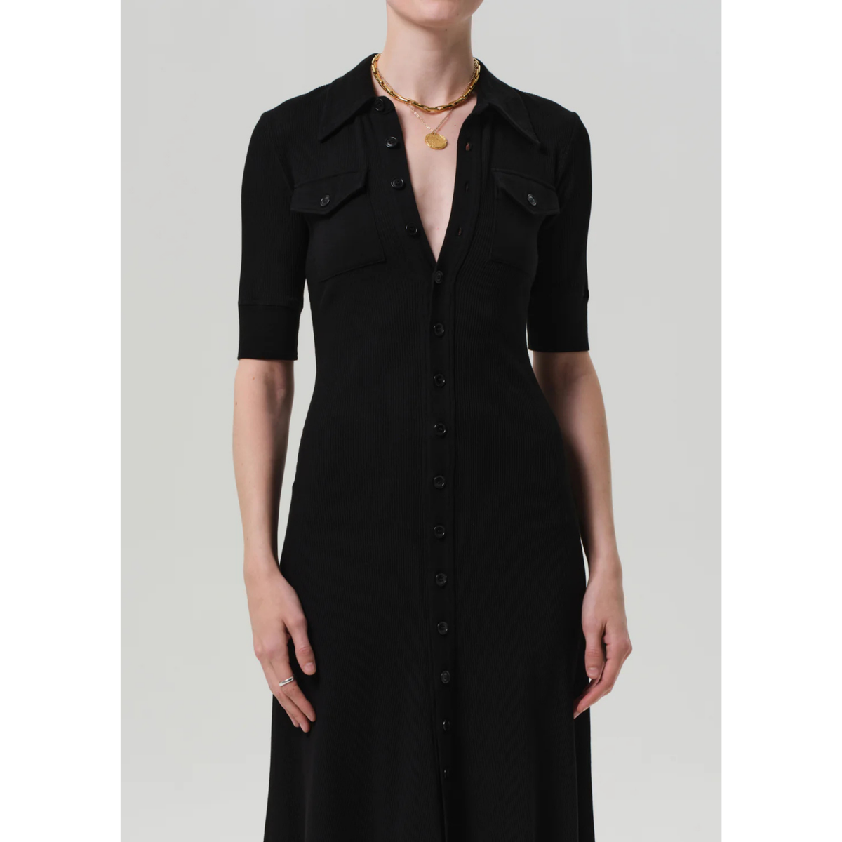Amina Polo Dress - Black
