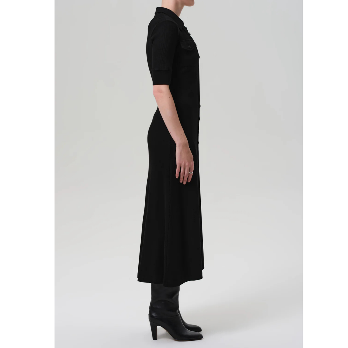 Amina Polo Dress - Black