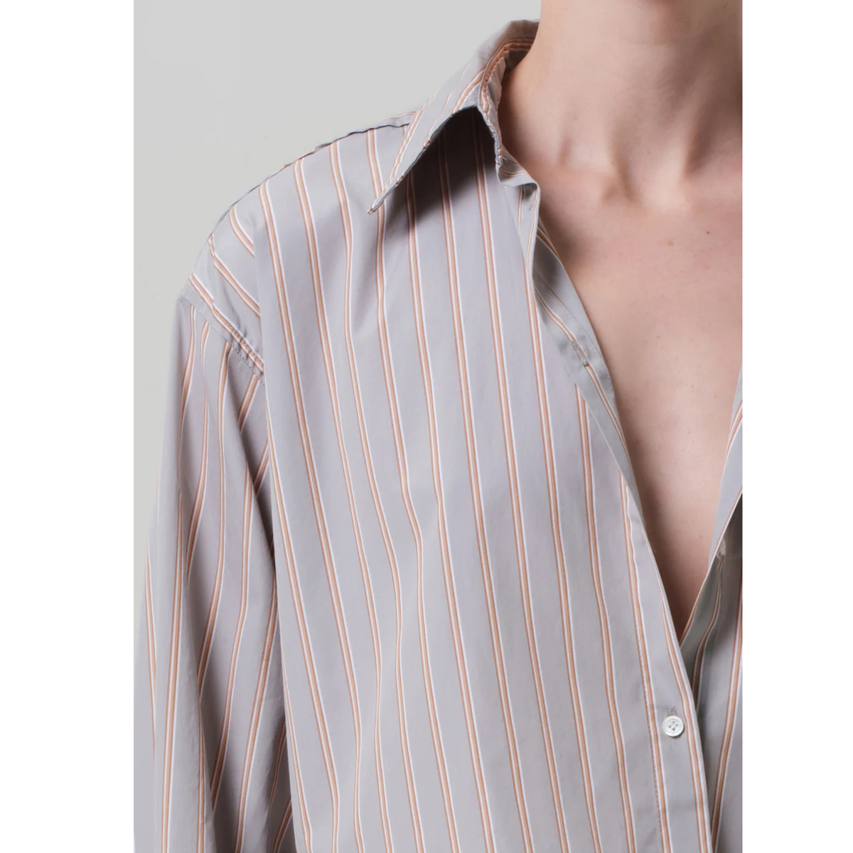 Ana Cropped Shirt - Noble Stripe