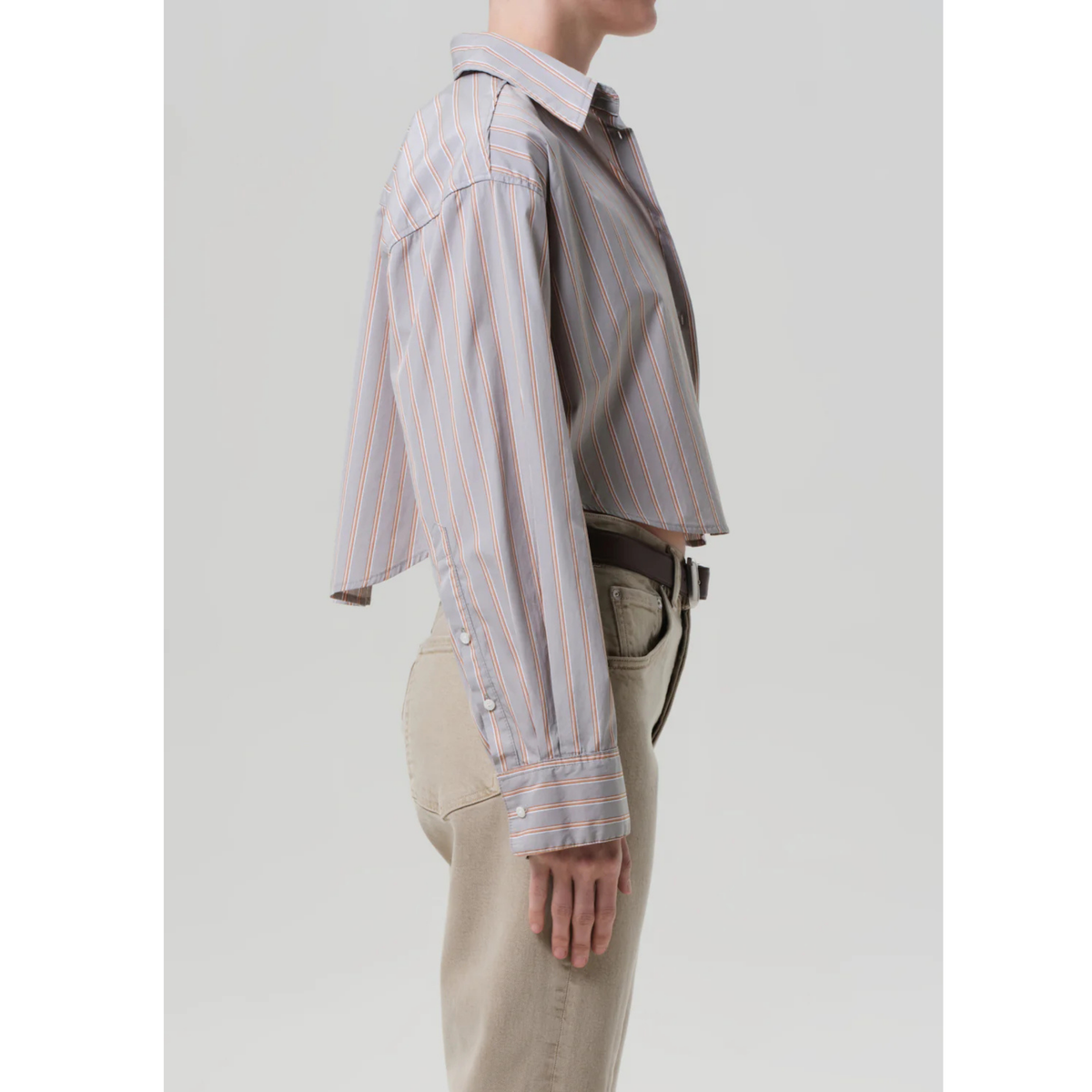 Ana Cropped Shirt - Noble Stripe
