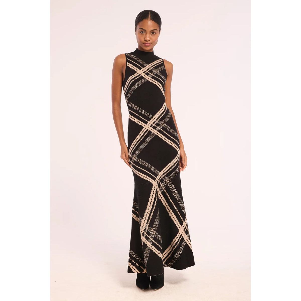 Anara Dress - Plaid Jacquard Knit