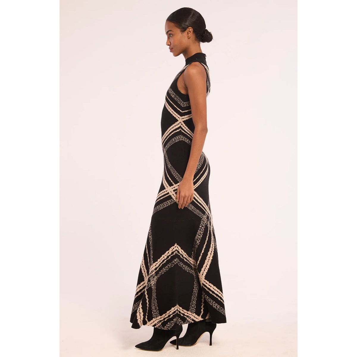 Anara Dress - Plaid Jacquard Knit