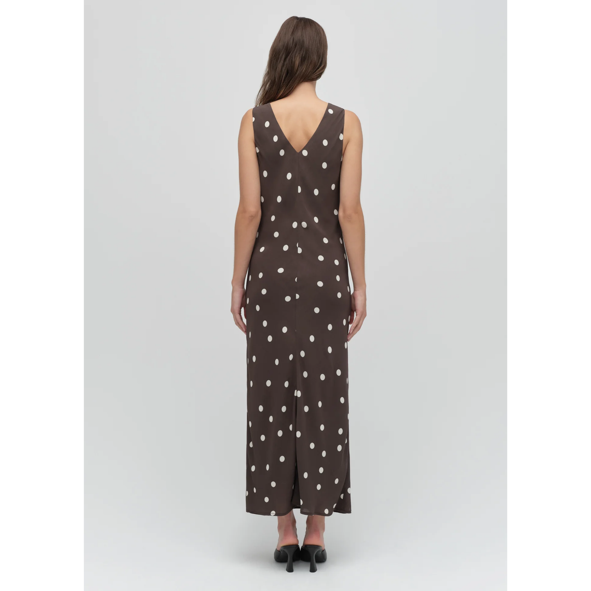 Anyday Anytime Dress - Espresso Polka Dot