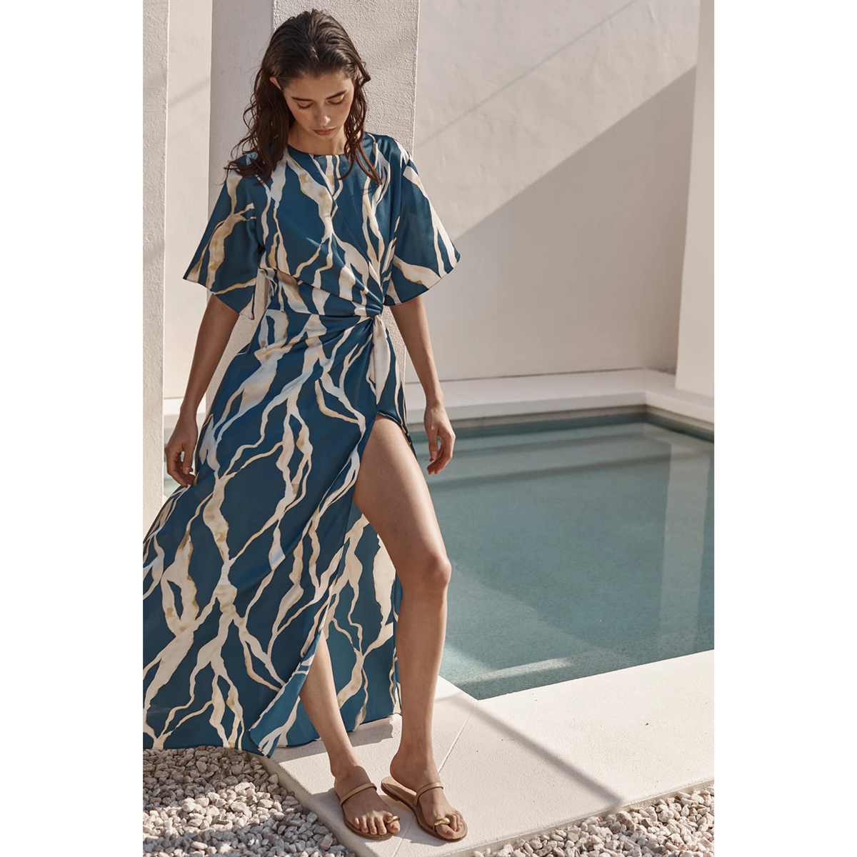 Asah Dress - Vertical Abstract
