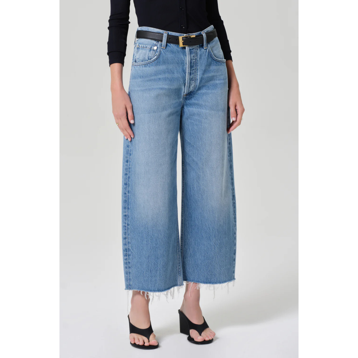 Ayla Raw Hem Crop - Honour