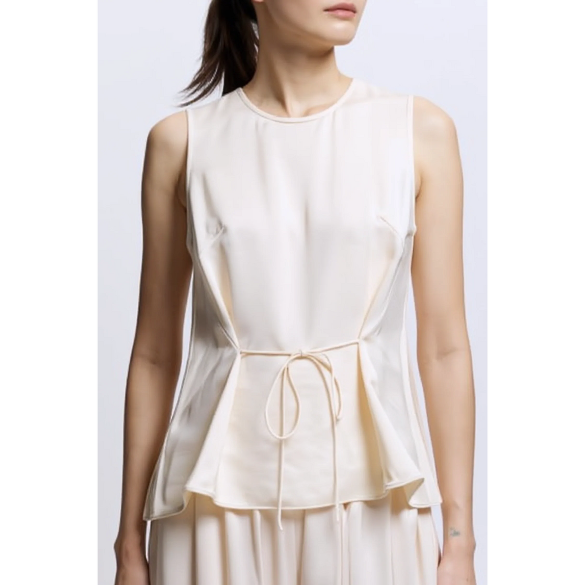 Benson Charmeuse Top - Ivory