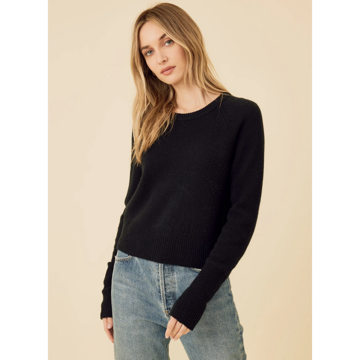 Blakely Cashmere Crewneck - Black