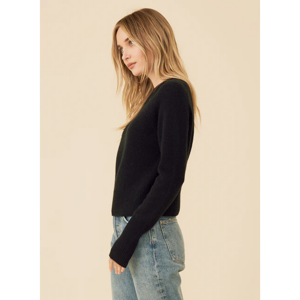 Blakely Cashmere Crewneck - Black