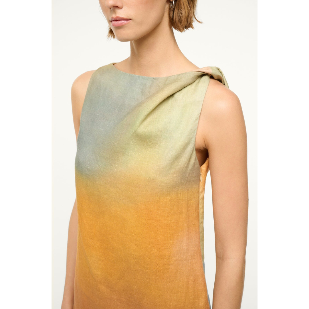 Boa Linen Dress - Pastel Clouds