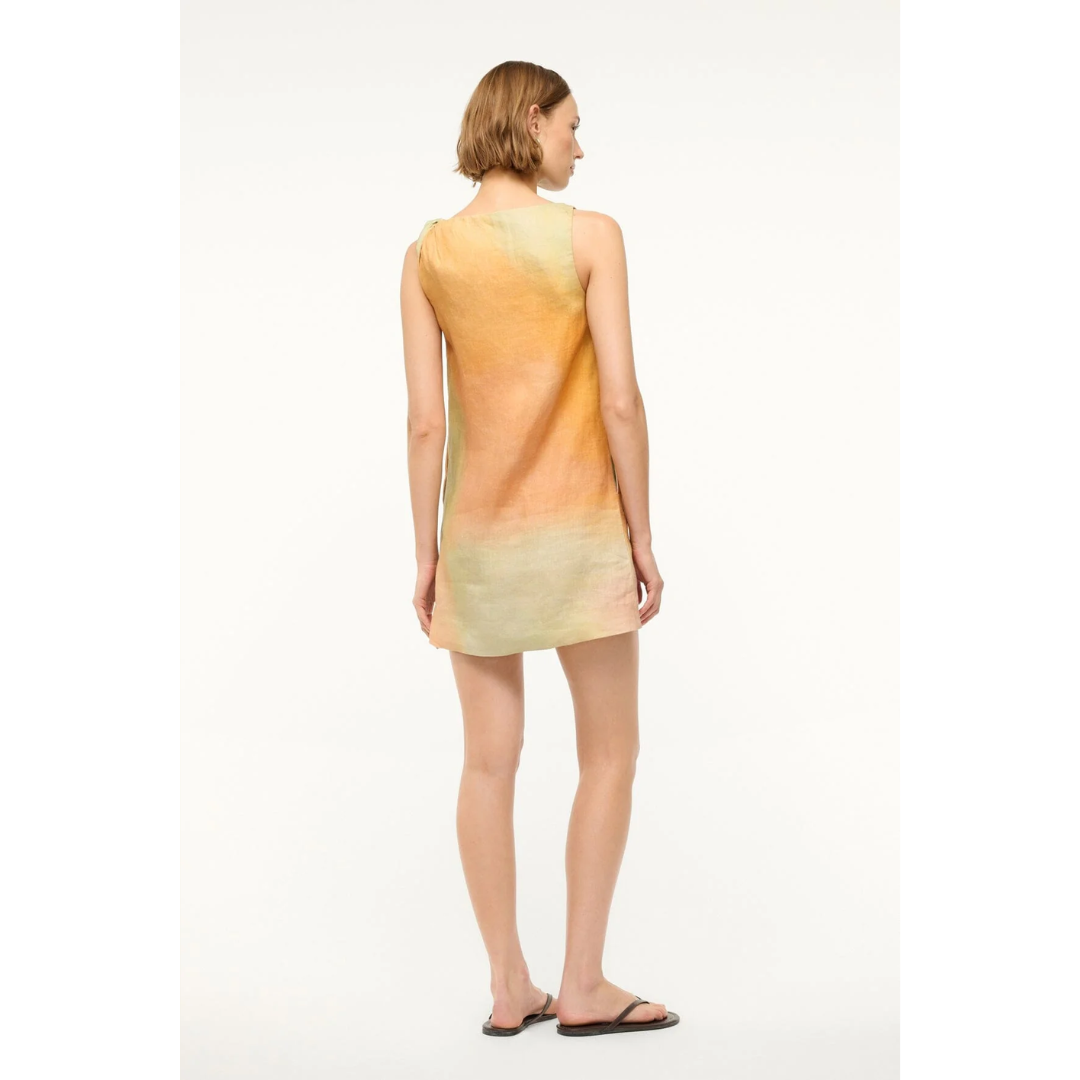 Boa Linen Dress - Pastel Clouds