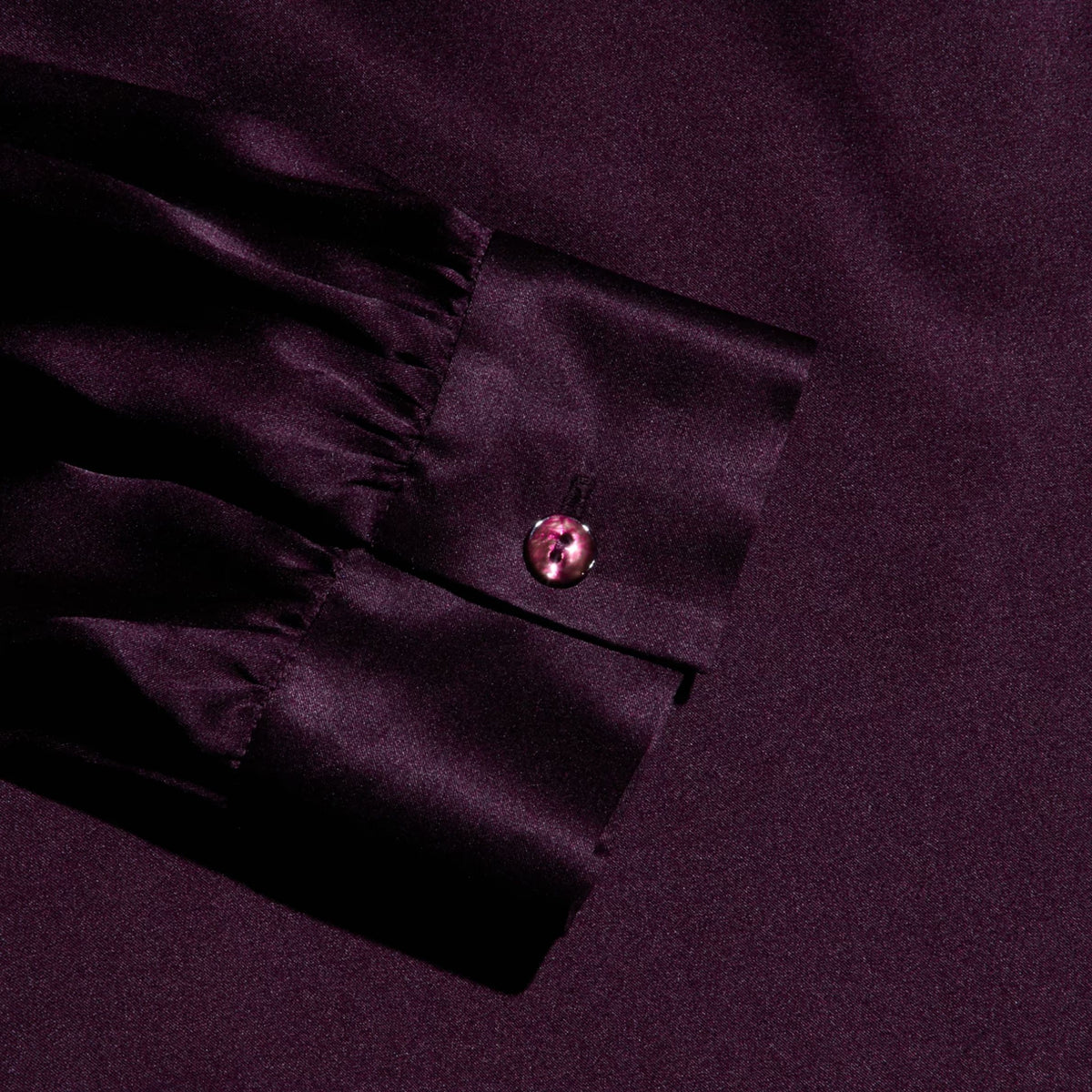 Bianca Band Collar Blouse - Dark Plum
