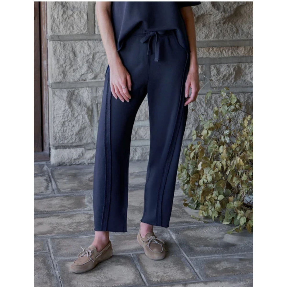 Bibi Barrel Leg Sweatpant - Classic Navy
