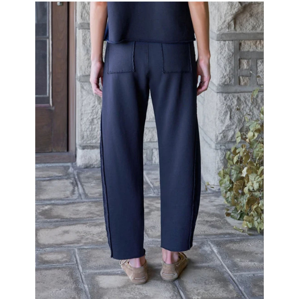 Bibi Barrel Leg Sweatpant - Classic Navy