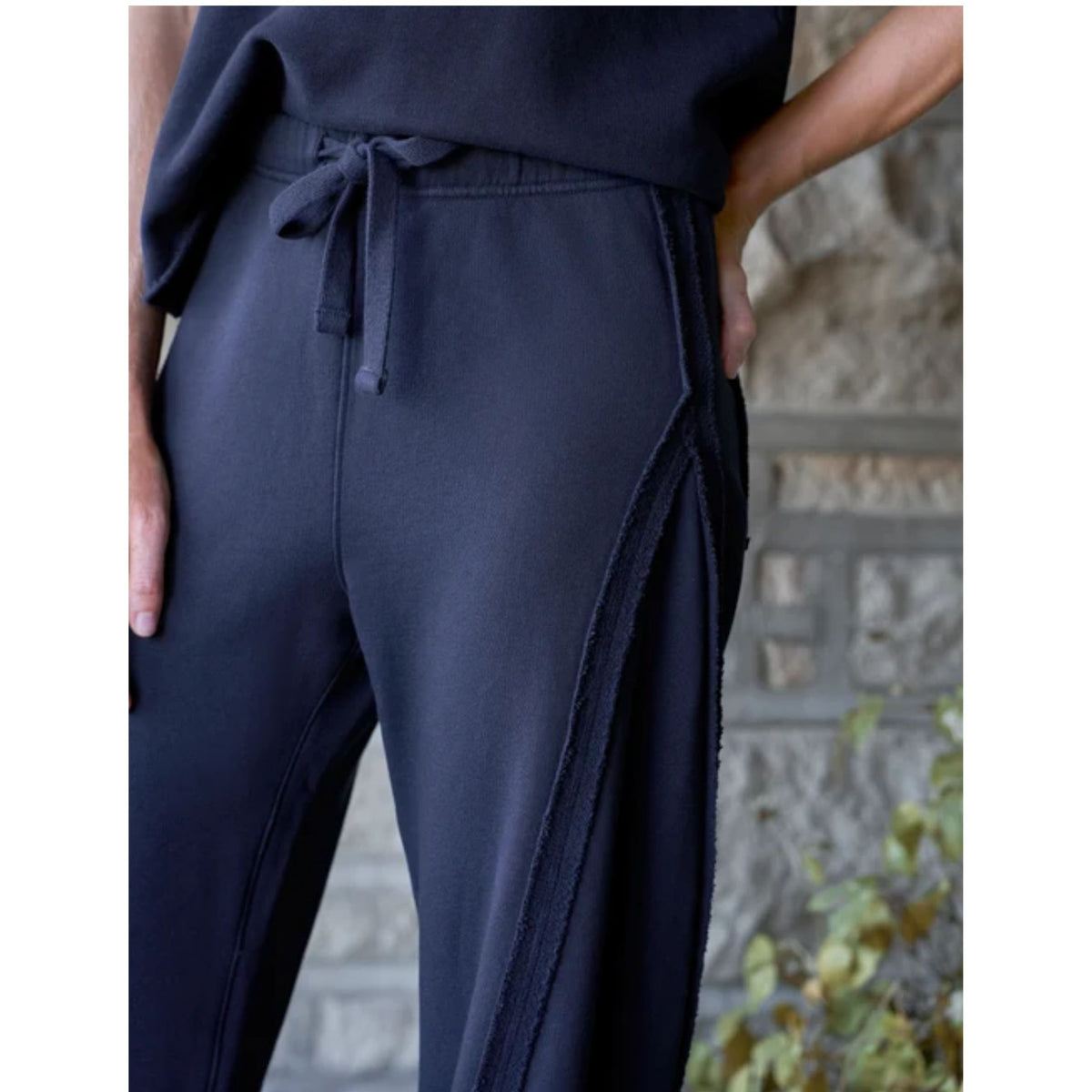 Bibi Barrel Leg Sweatpant - Classic Navy