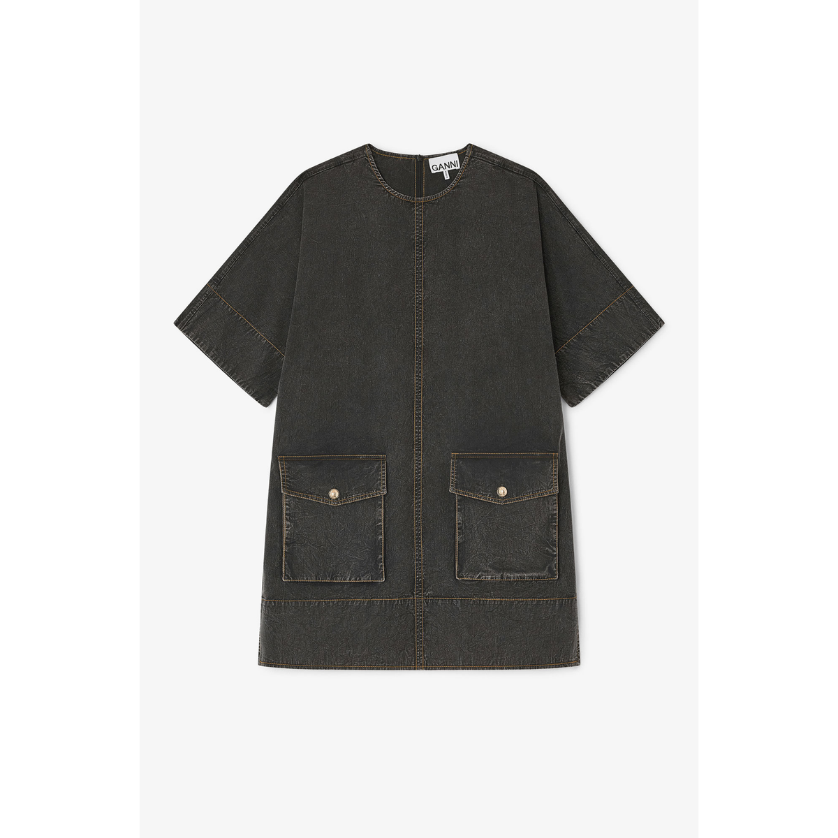 Black Washed Kimono Dress