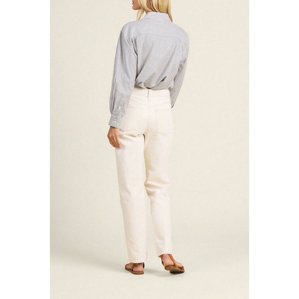 Blake Oversized Shirt - Navy Stripe