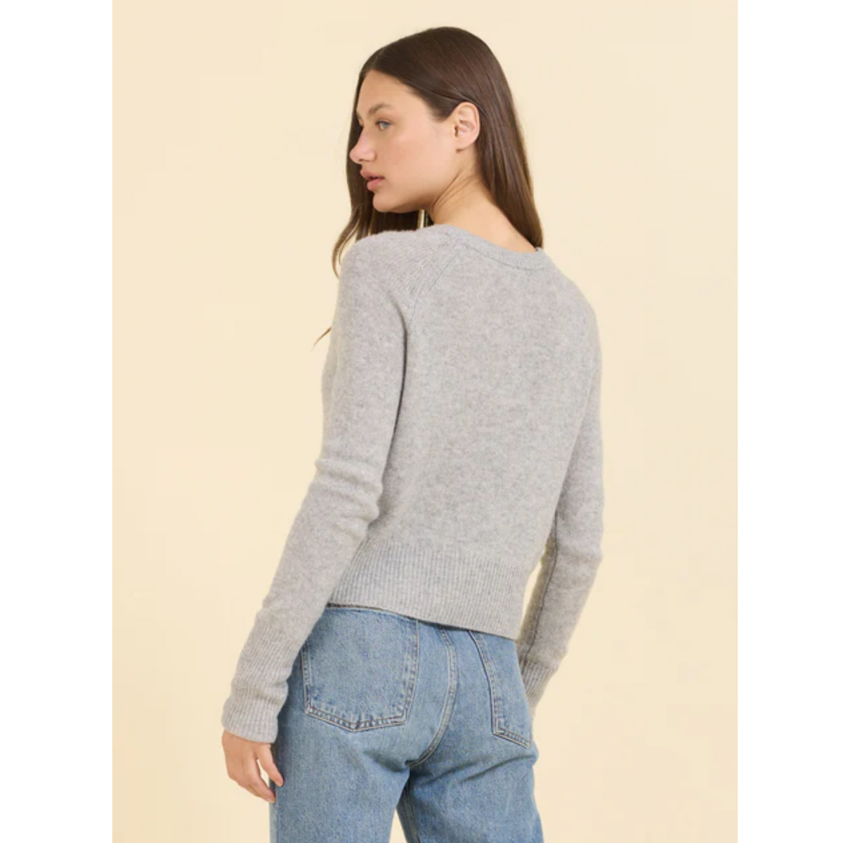 Blakely Cashmere Crewneck - Heather Grey