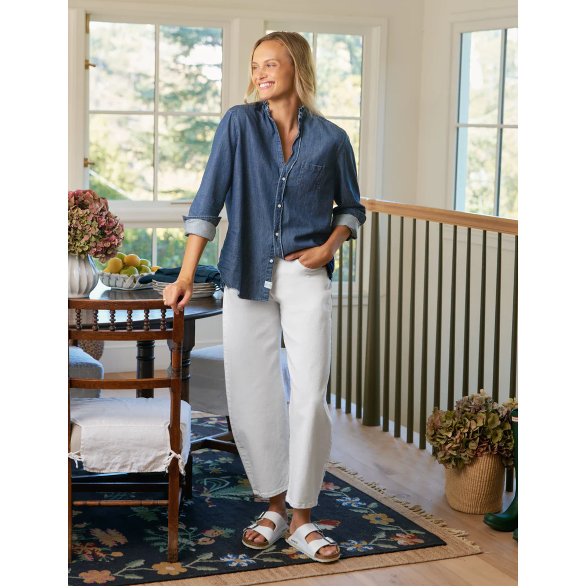 Brennan Barrel Jean - White Vintage Denim