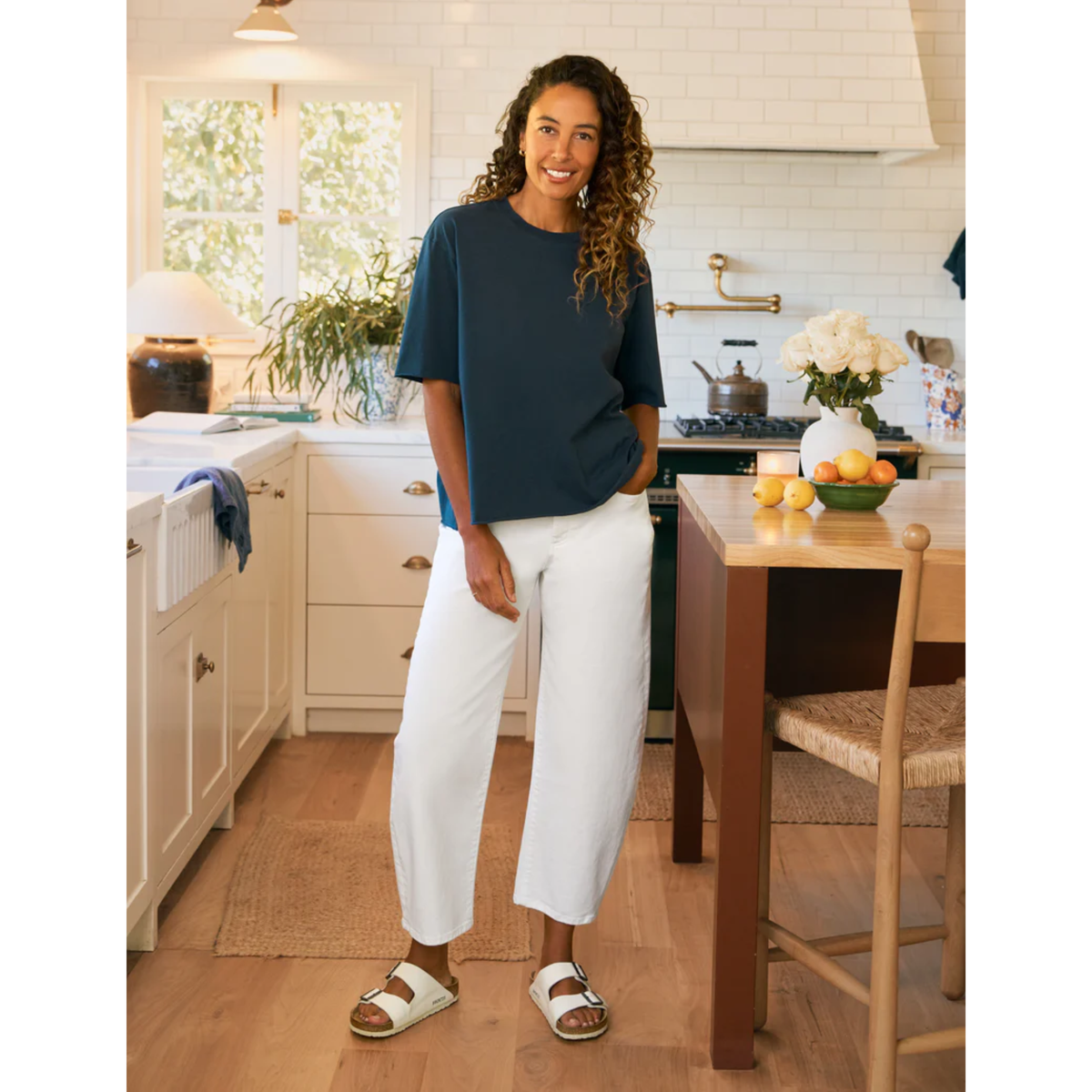 Brennan Barrel Jean - White Vintage Denim