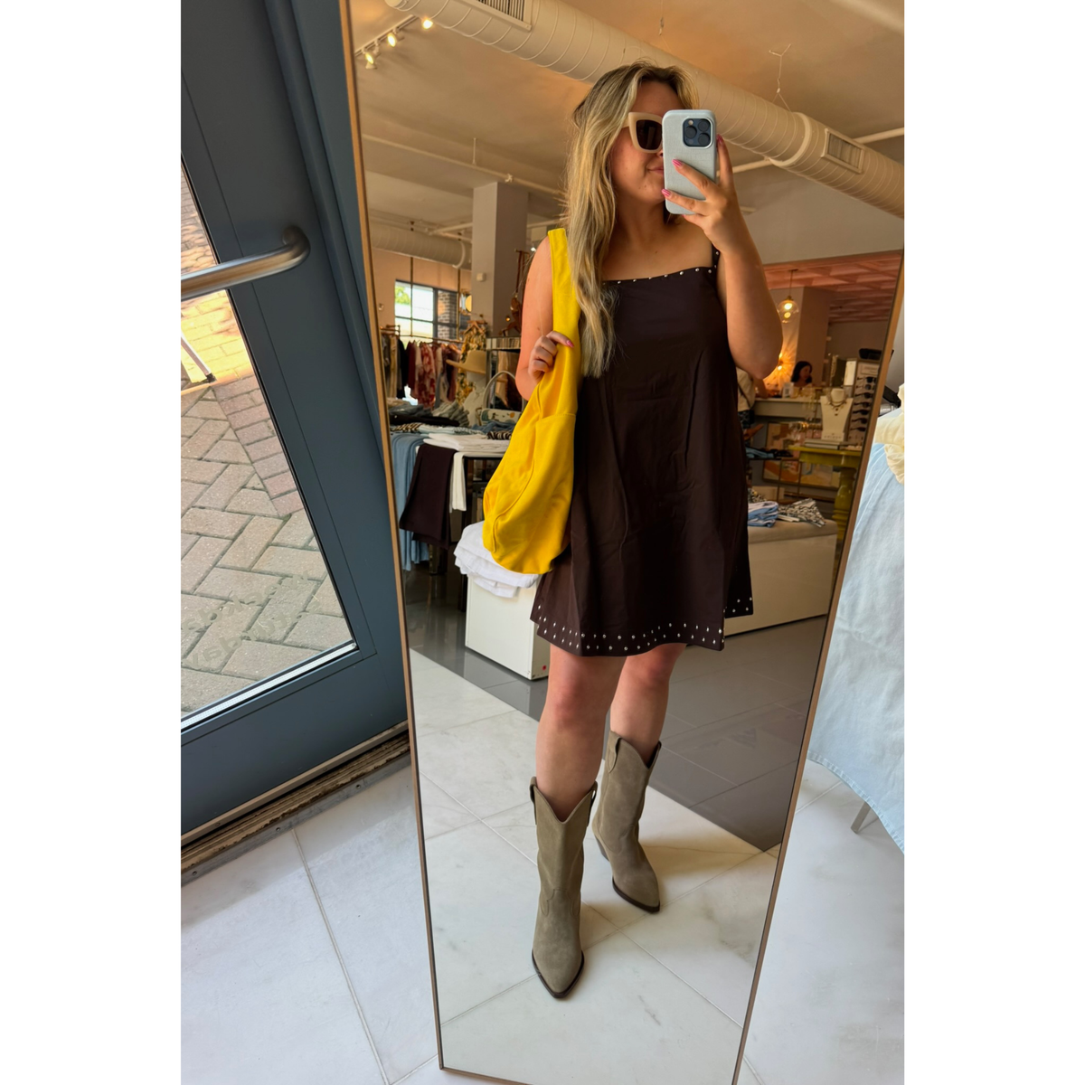 Brio Dress - Earth Studs