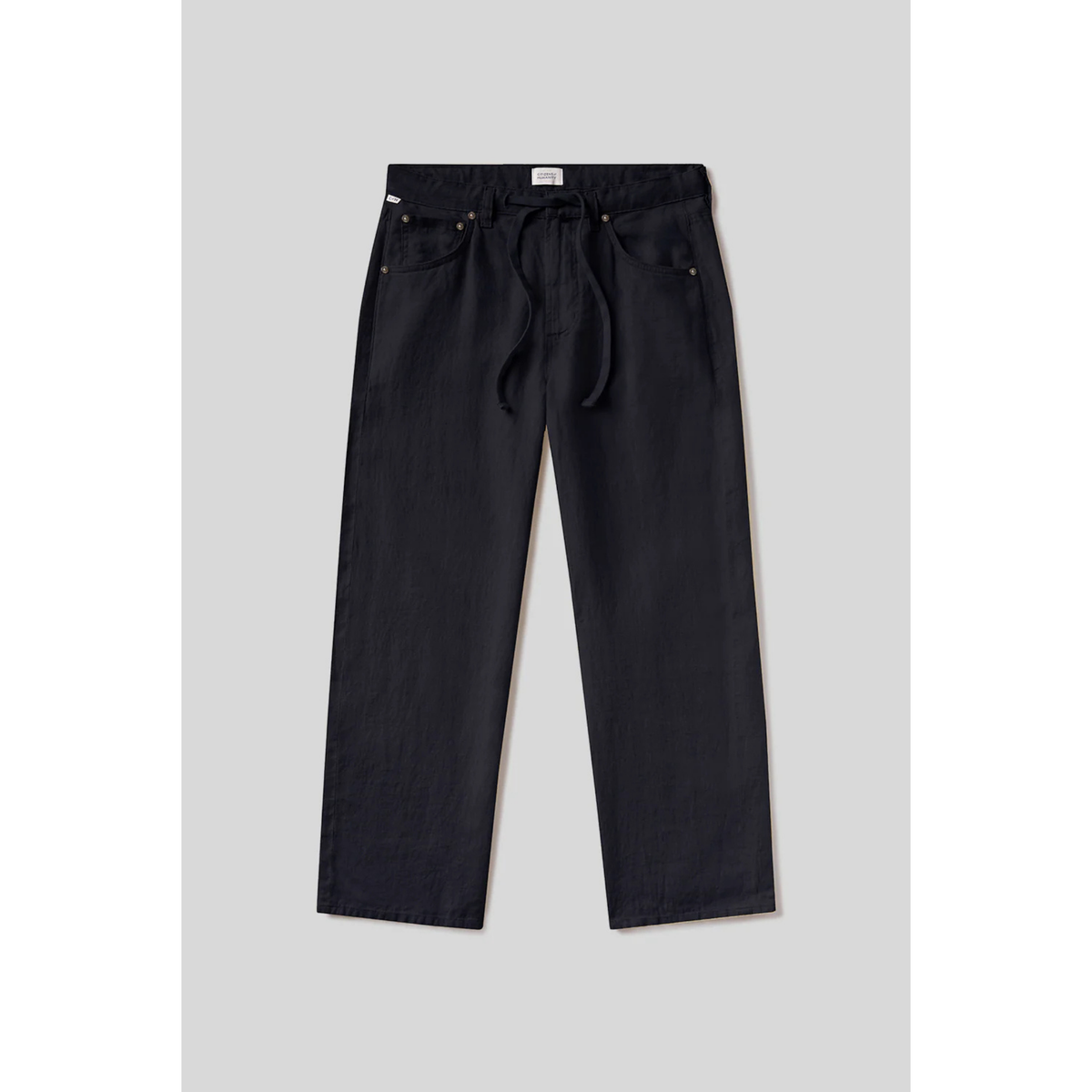Brynn Drawstring Linen Trouser - True Navy