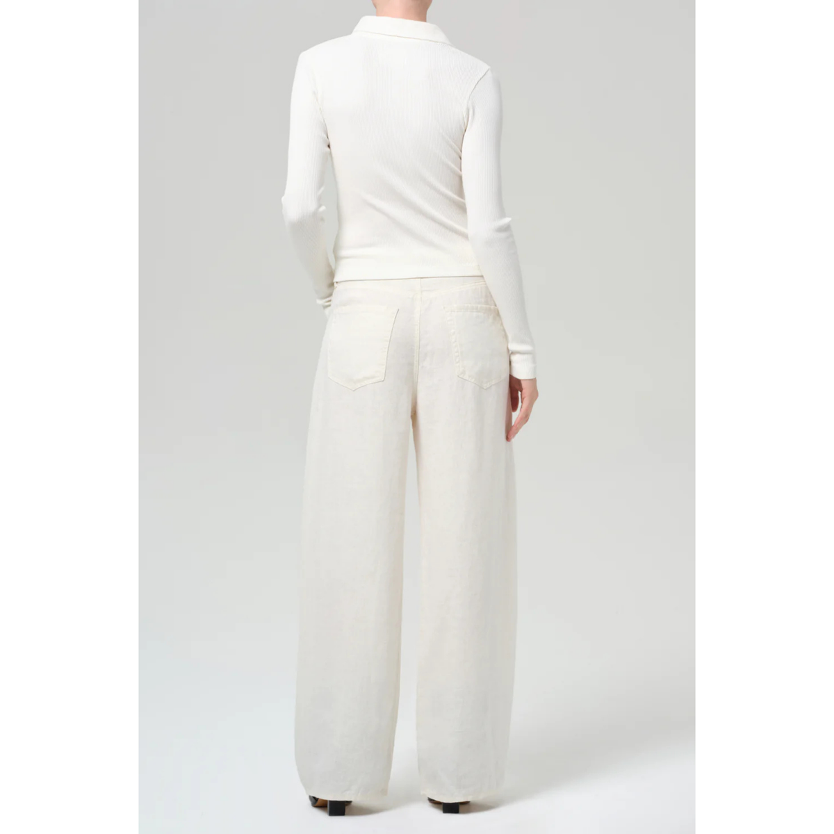 Brynn Drawstring Linen Trouser - Vanilla