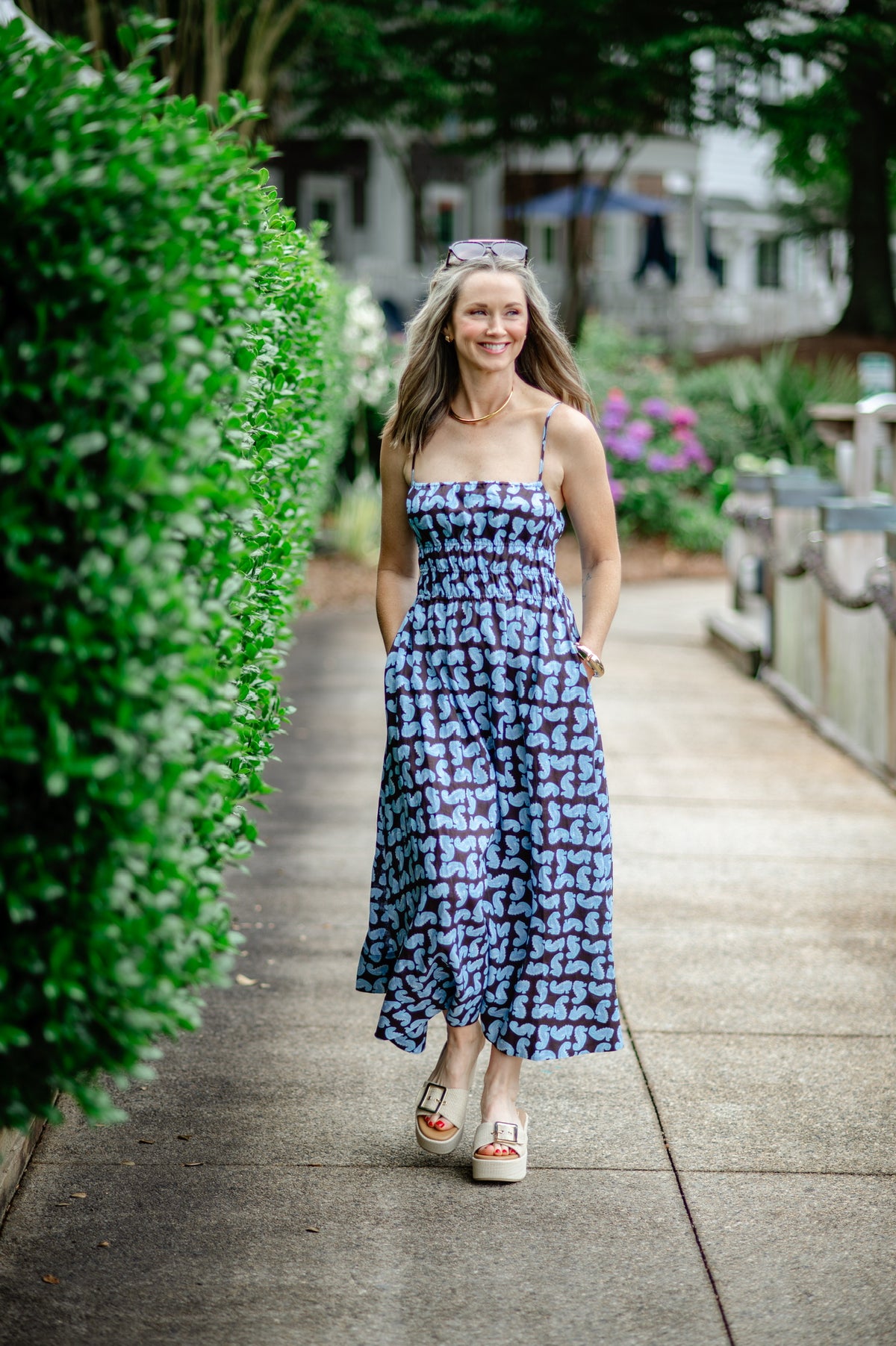 Ayla Linen Dress - Seahorse