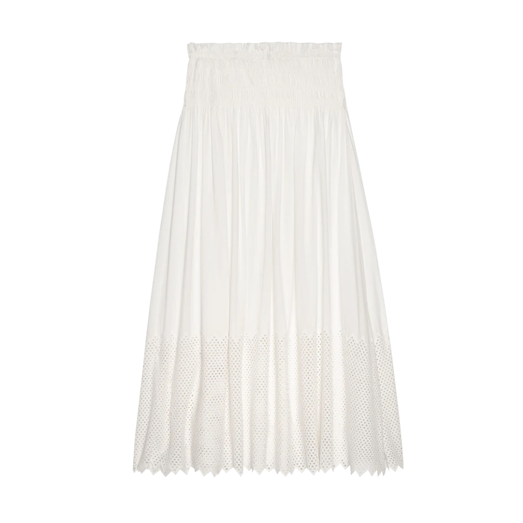 Canary Skirt with Honeycomb Eyelet