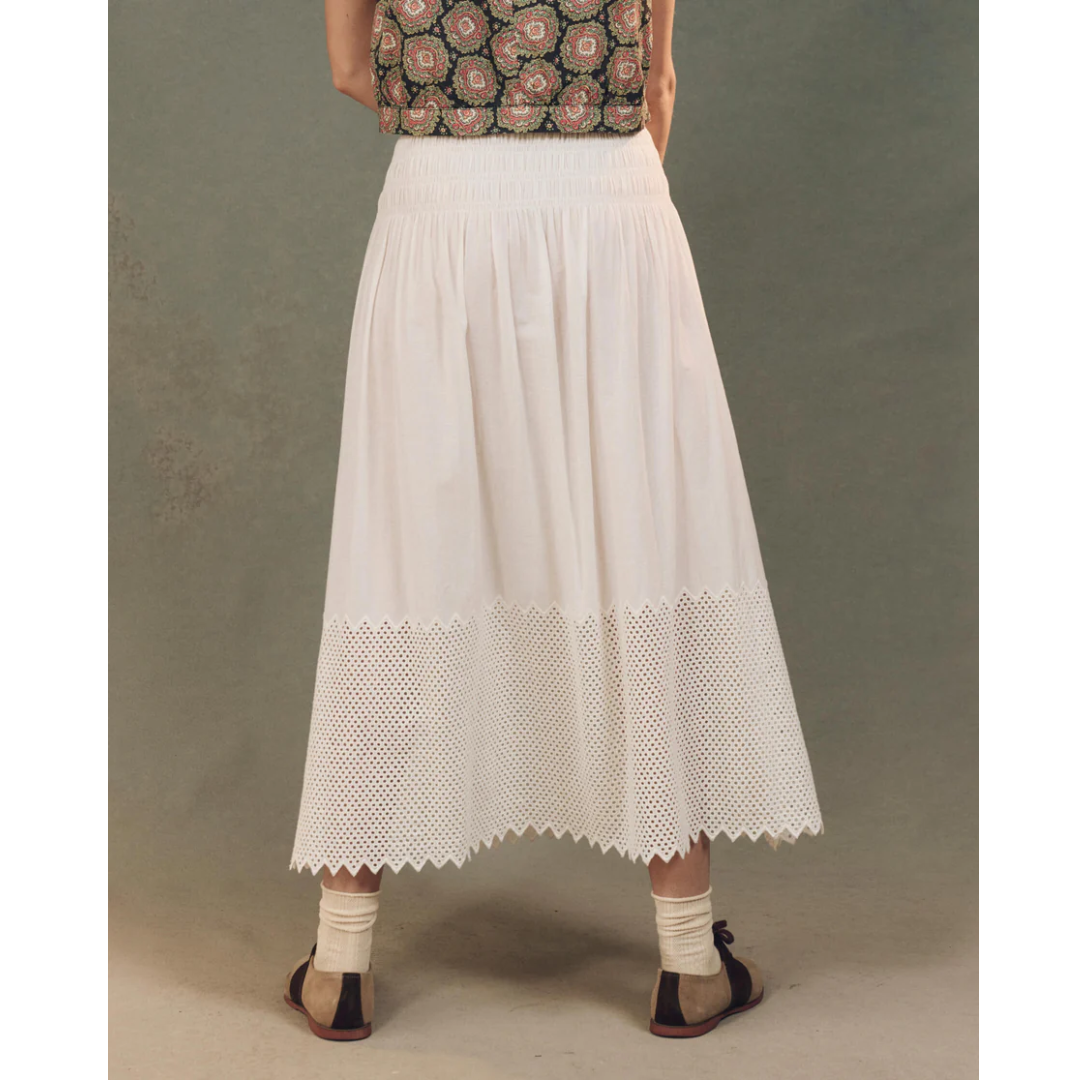 Canary Skirt with Honeycomb Eyelet