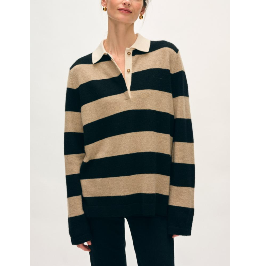 Cashmere Rugby Stripe Polo