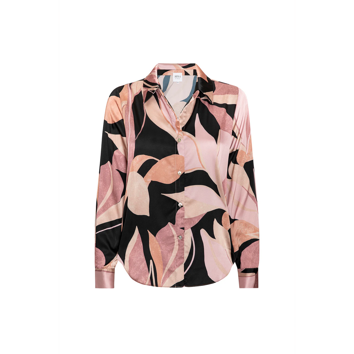 Celine Top - Moody Abstract Flora Satin