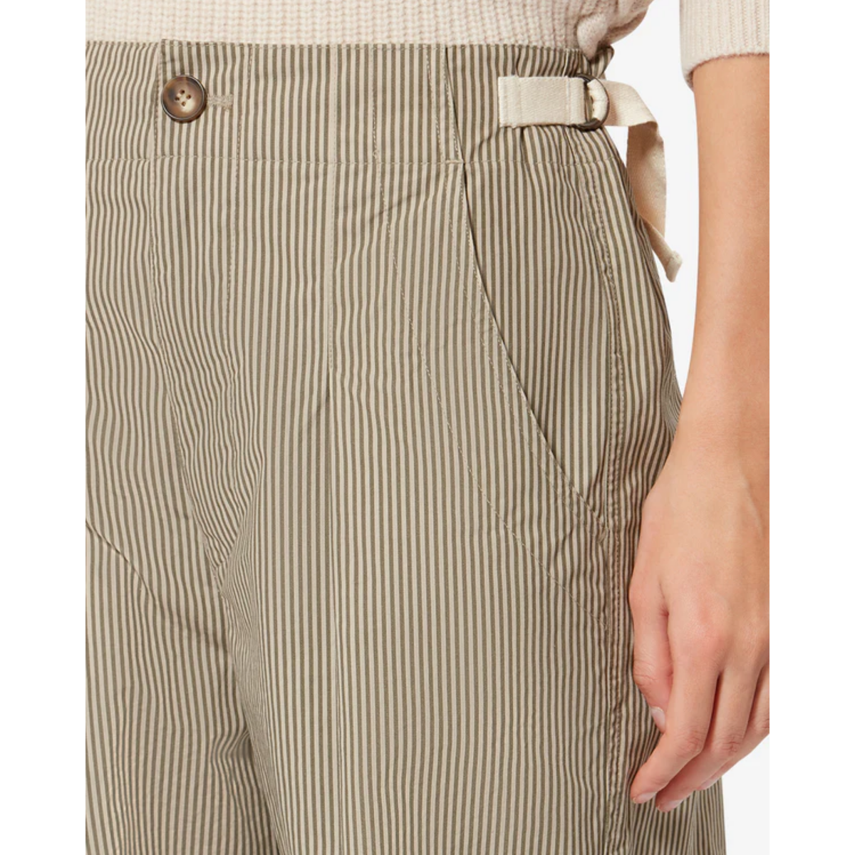 Ceryne Pants - Beige-Khaki