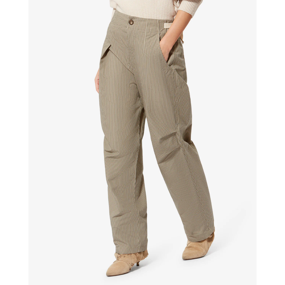 Ceryne Pants - Beige-Khaki
