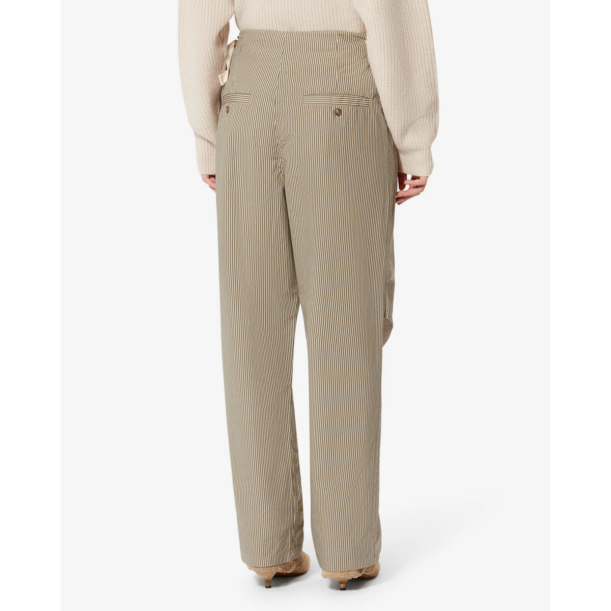Ceryne Pants - Beige-Khaki