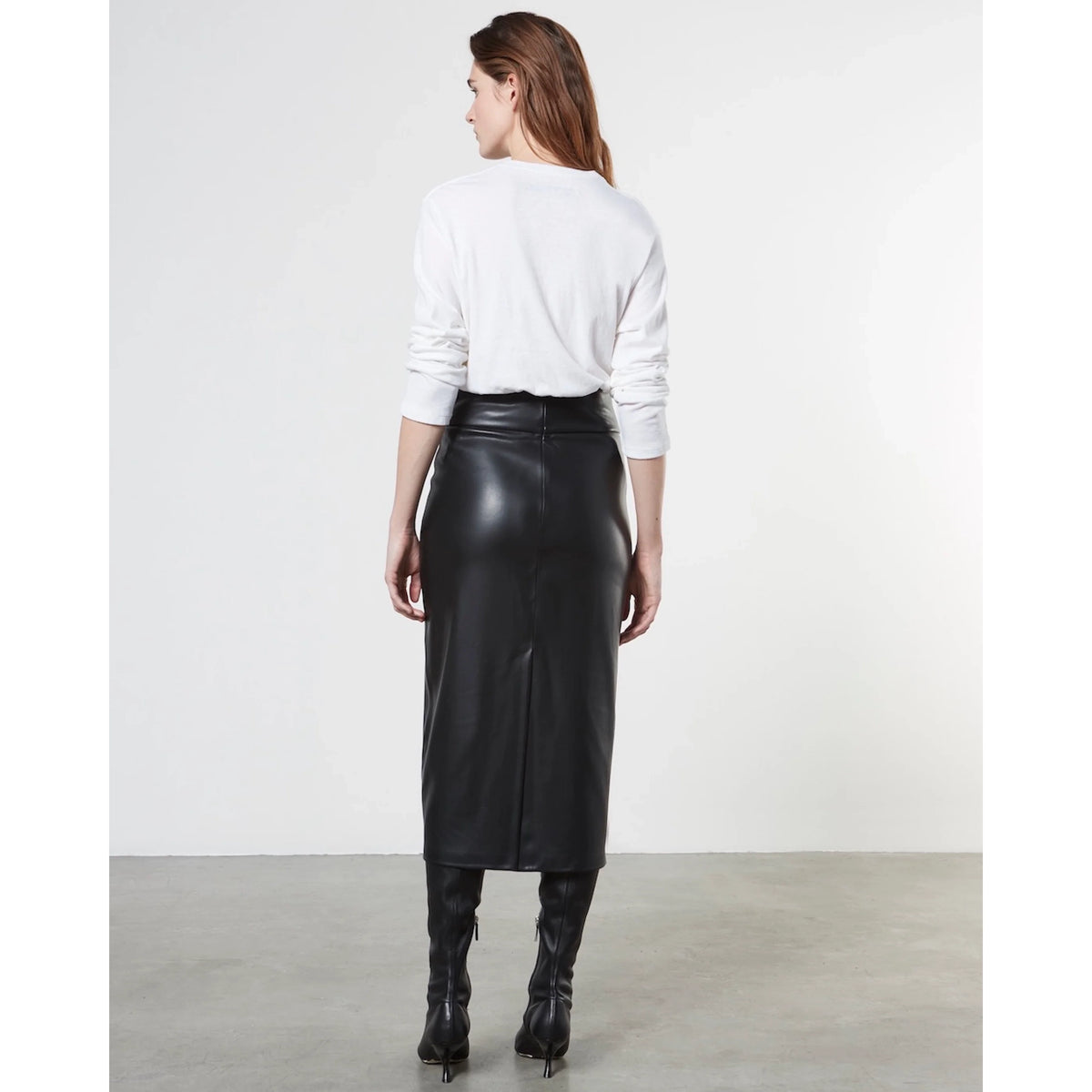 Soft Leather Pencil Skirt