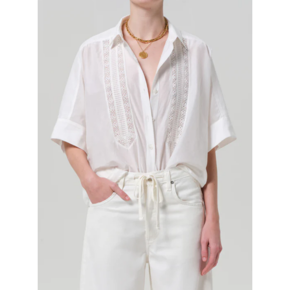 Claire Shirt w/ Lace