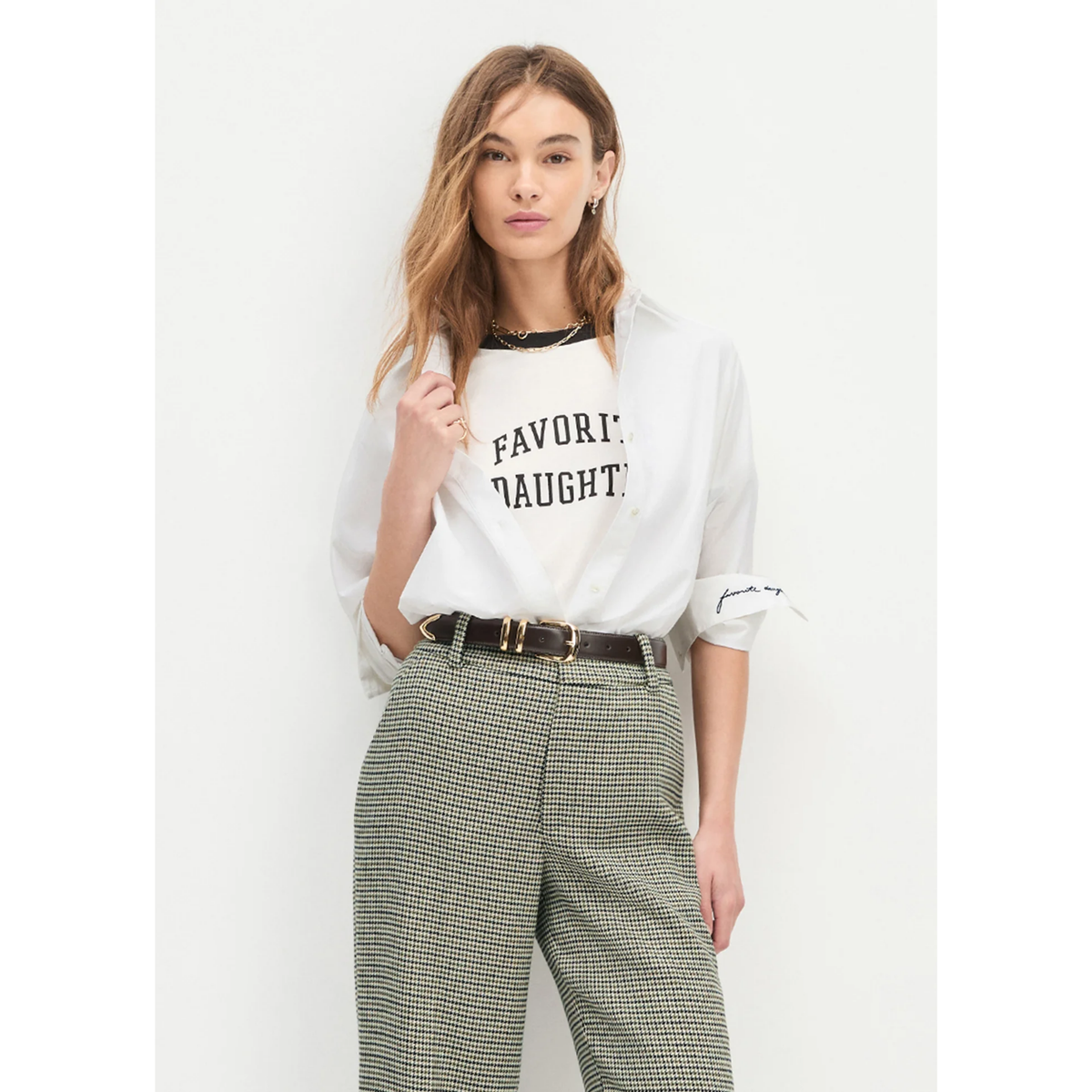 Collegiate Ringer Tess - White/Black