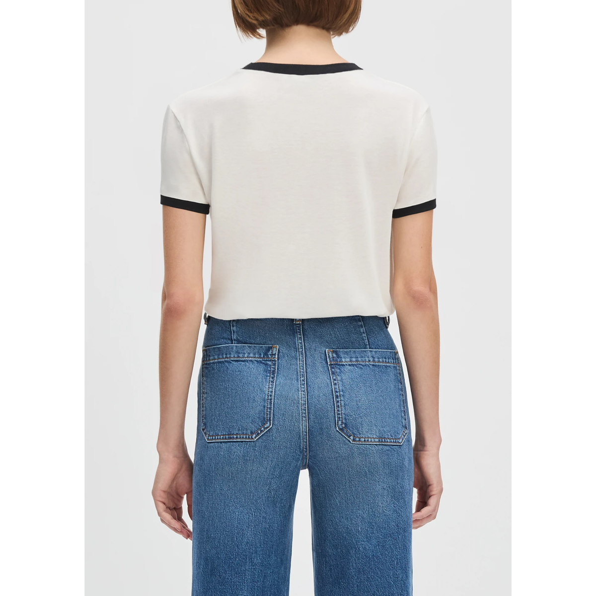 Collegiate Ringer Tess - White/Black