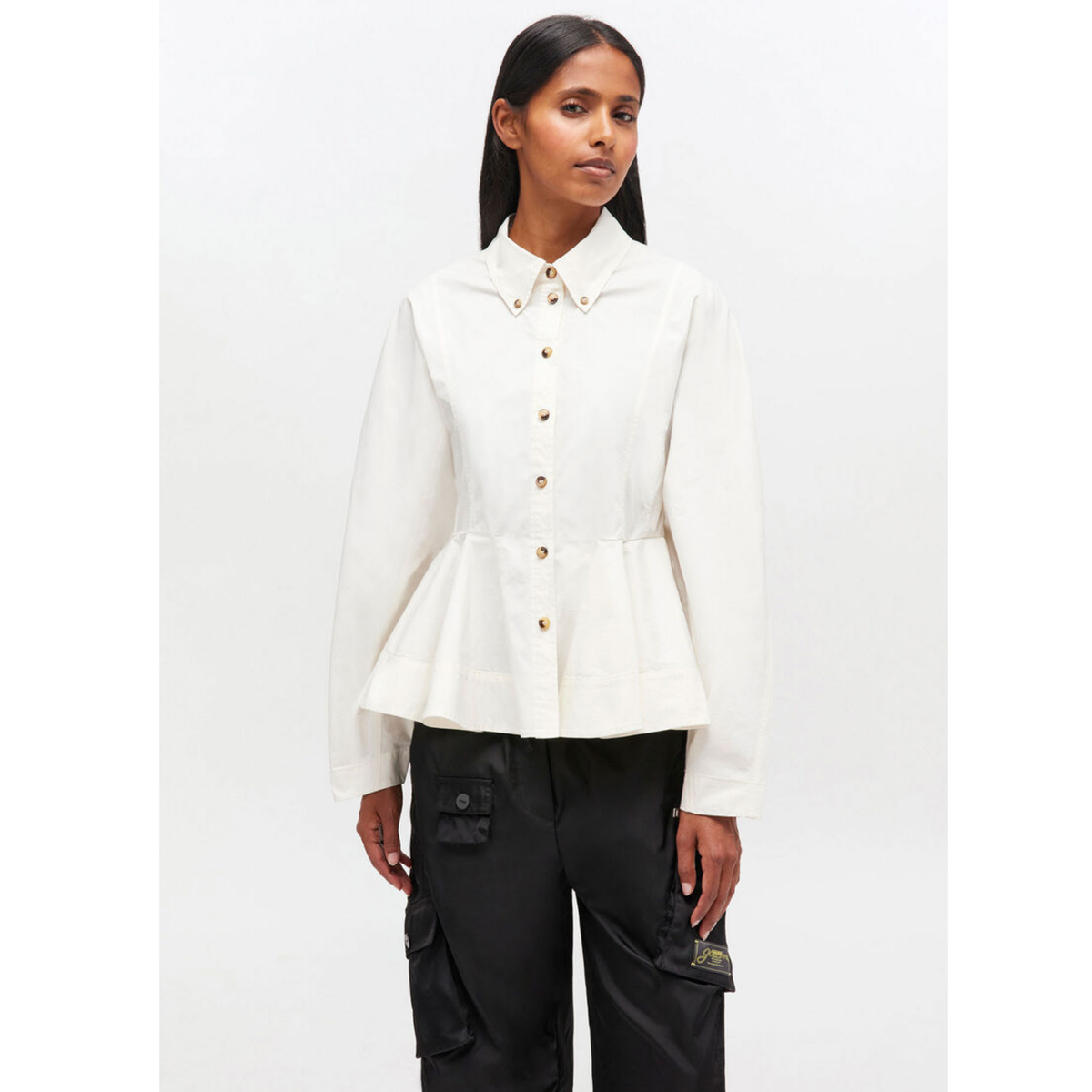 Ivory Peplum Shirt
