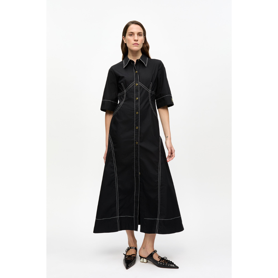 Cotton Poplin Shirt Dress