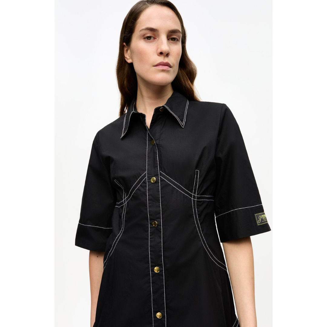 Cotton Poplin Shirt Dress