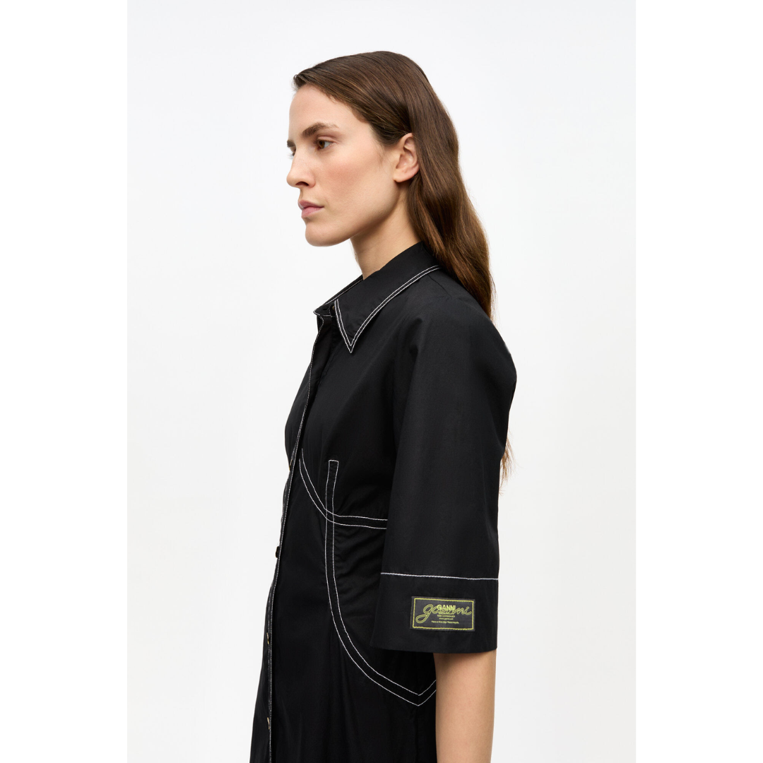 Cotton Poplin Shirt Dress