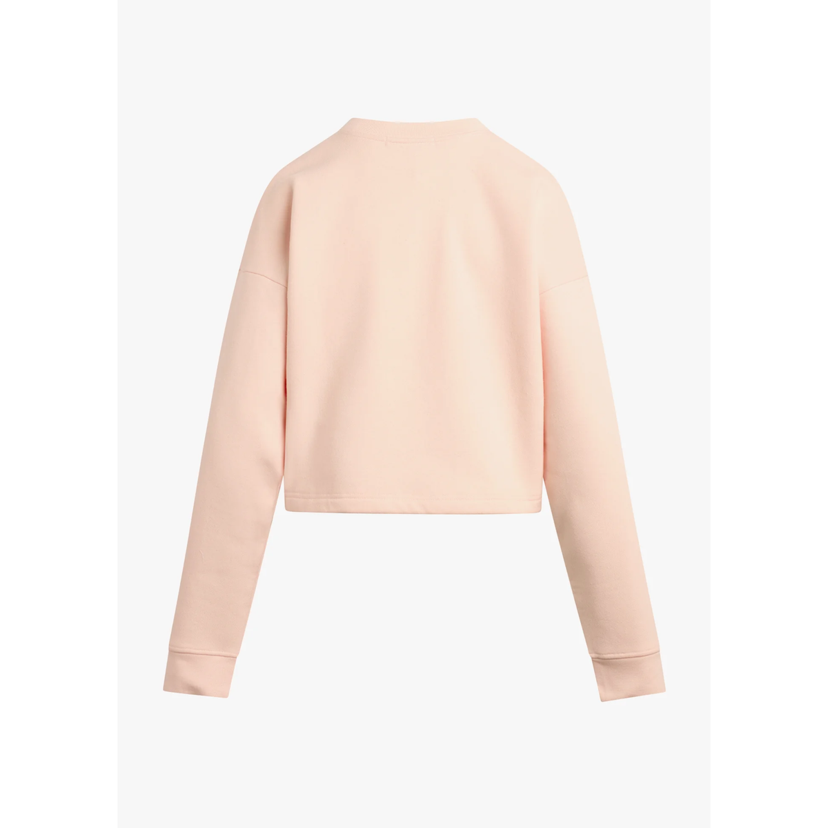 Cropped Collegiate Sweatshirt - Pale Pink White