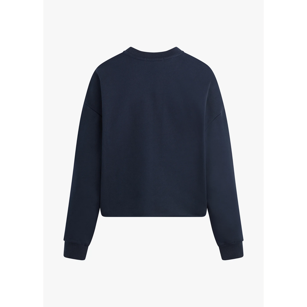 Cropped Collegiate Sweatshirt - Navy White