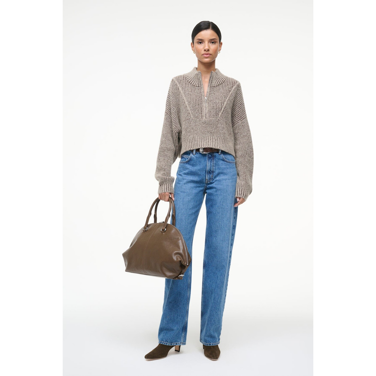 Cropped Hampton Sweater - Bisque
