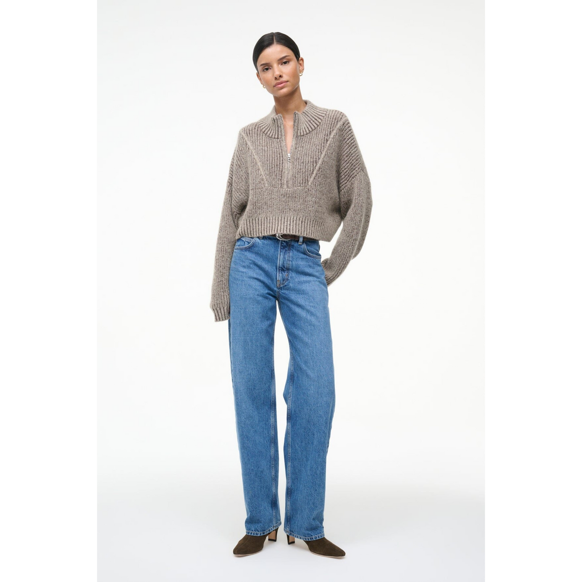 Cropped Hampton Sweater - Bisque