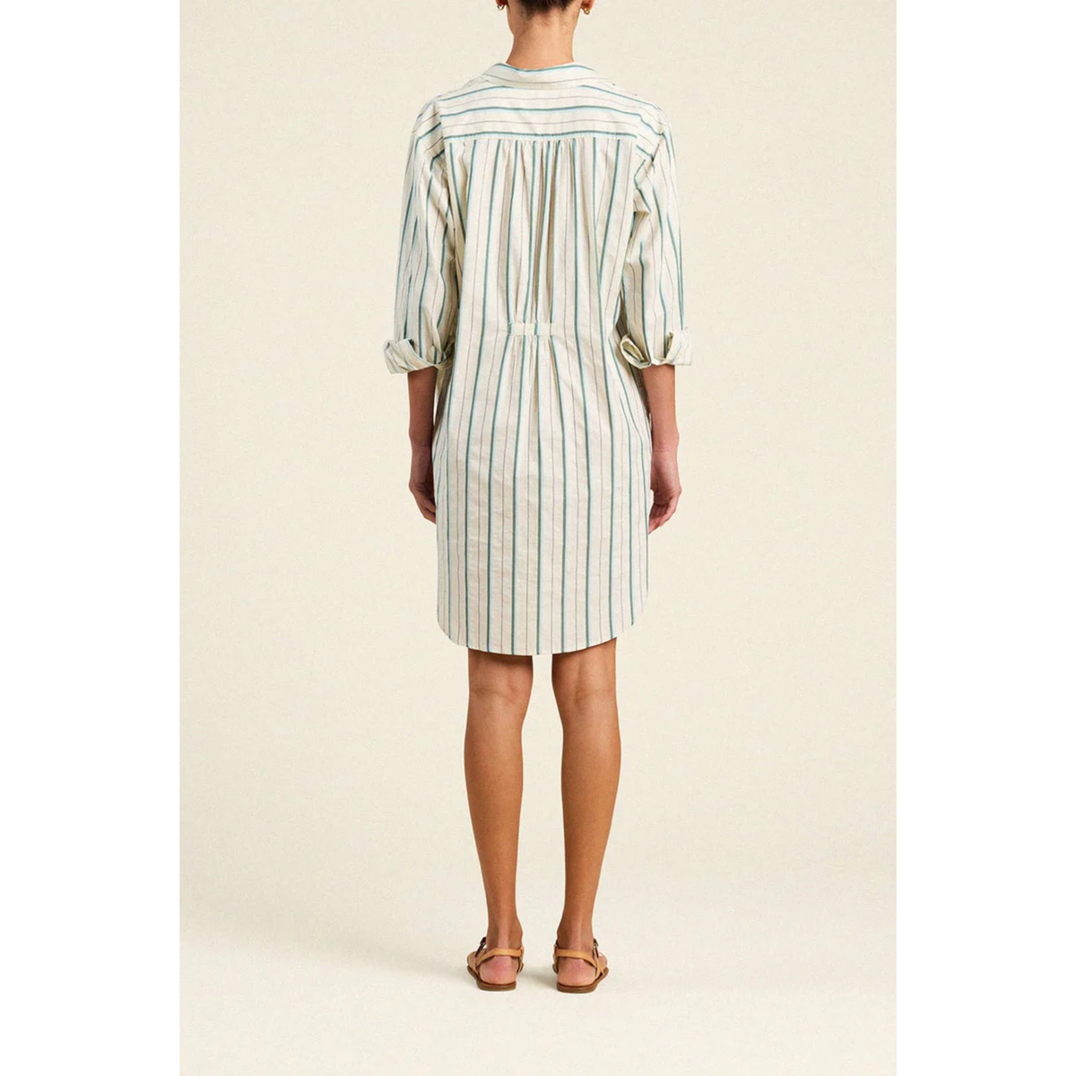 Callie Dress - Verde Stripes