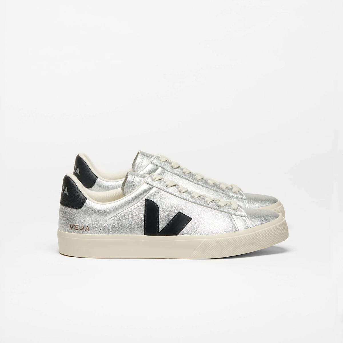 Campo Leather - Silver Black